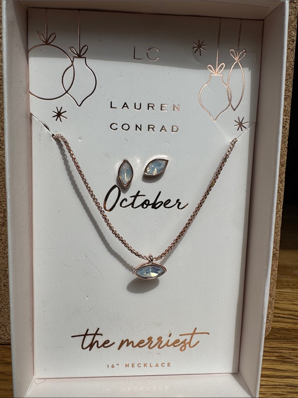 Lauren Conrad 16” necklace and earring set new October